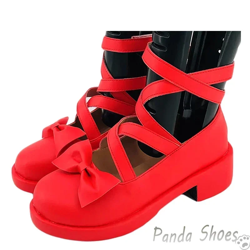 Kanna Kamui Cosplay Shoes Anime Miss Kobayashi Dragon Maid Cos Red Boots Comic Cosplay Costume Prop Shoes for Con Halloween