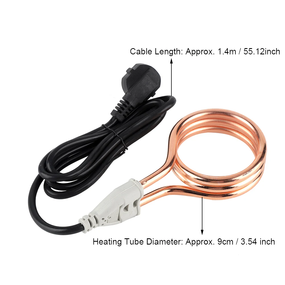 220V 1800W 전기 침수 물 액체 히터 홈 여행용 휴대용 보일러 핫 히터