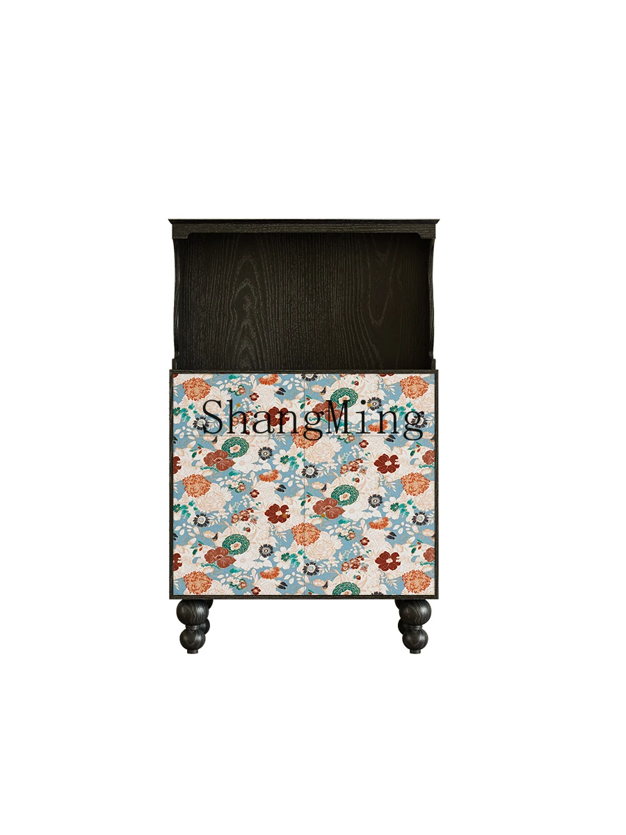 SM الخشب الصلب خزانة متعددة الوظائف ضوء تصميم فاخر الشعور غرفة المعيشة غرفة نوم تخزين الصدر القابل للإزالة #5