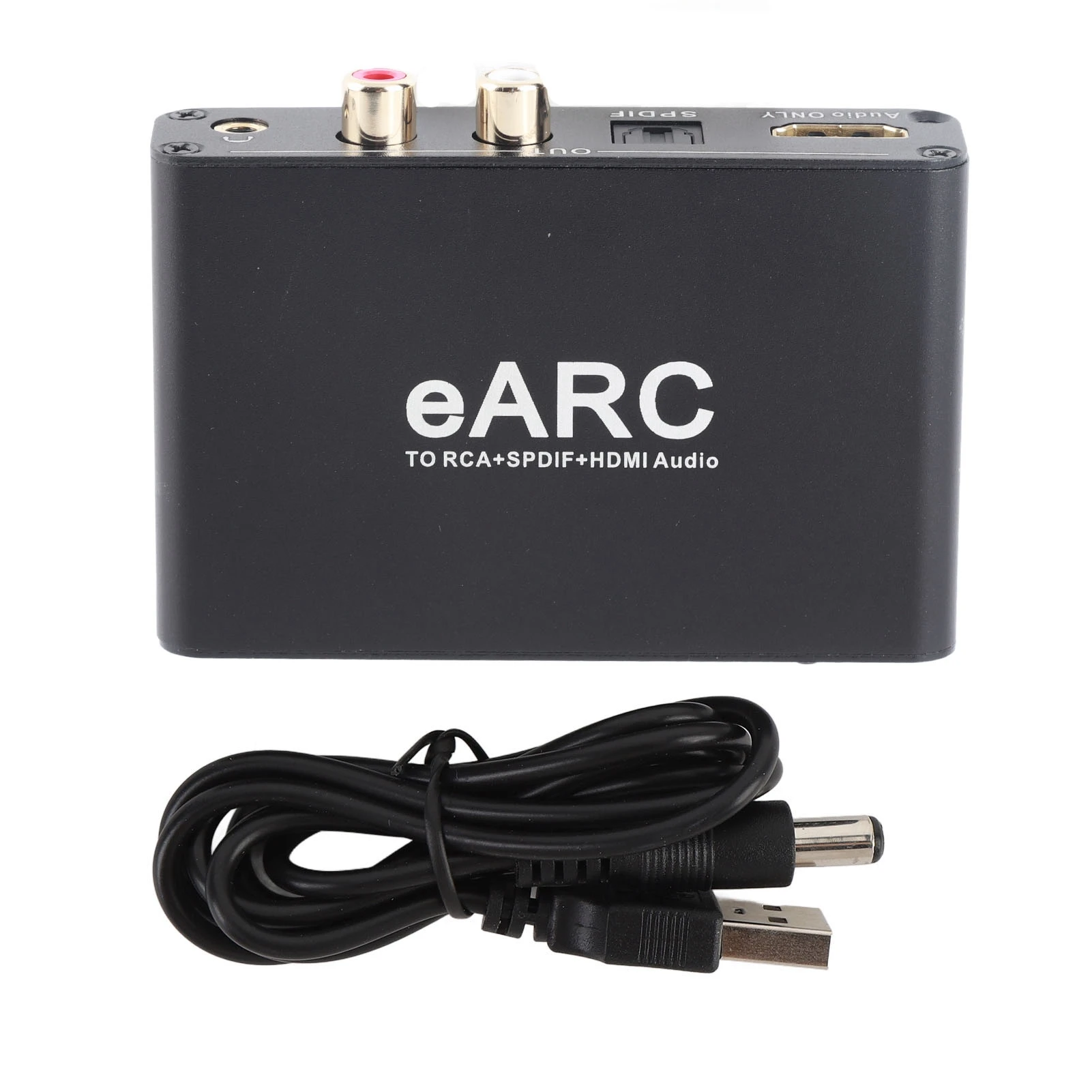 EARC ARC Sound Adapter HD Multimedia ARC Sound Extractor 192KHz Optical Output 3.5mm Output Aluminum Alloy for HDTV