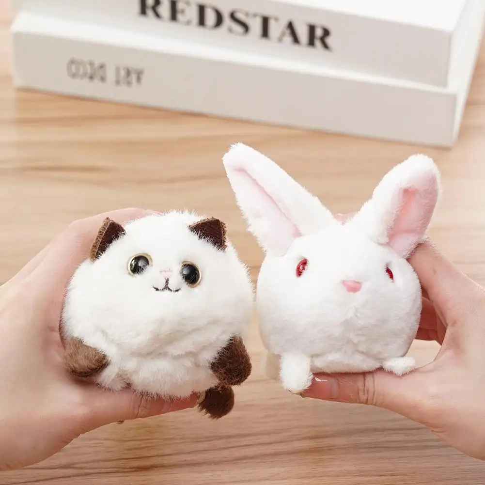 Juguete de peluche de gato Kawaii Wag Tail, Animal relleno suave y cómodo, movimiento y columpio, muñeco de gato giratorio, juguete para regalo, adornos para el hogar