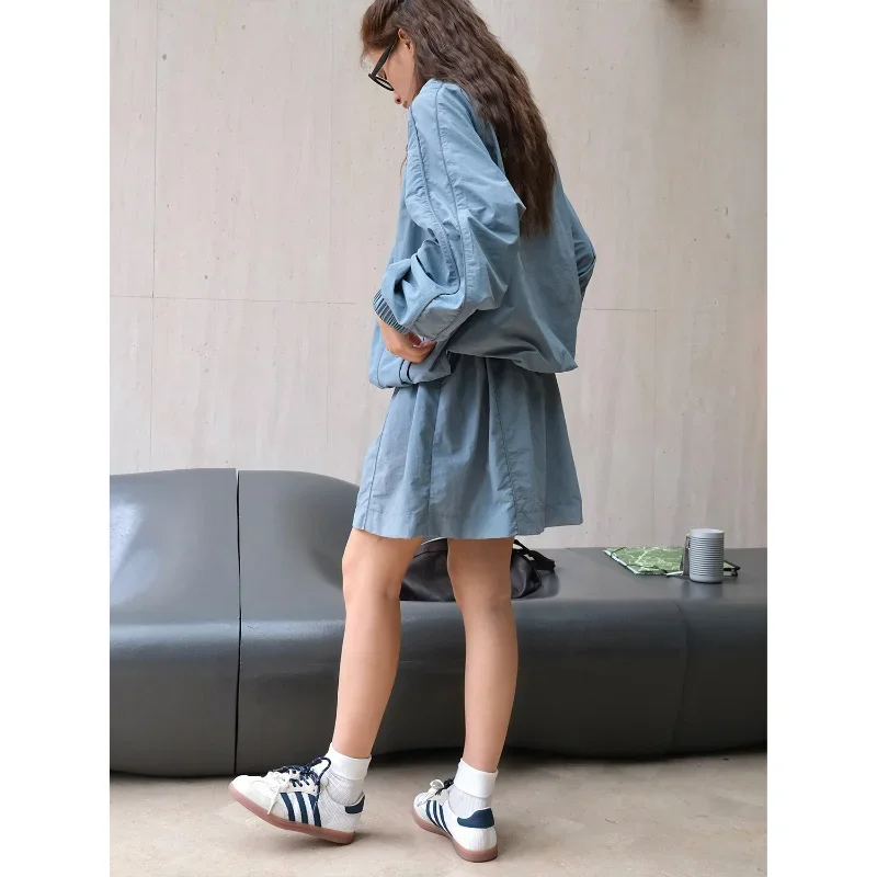 Autumn New Short Dresses Outdoor Leisure Women Age-reducing Flower Bud Waist Loose Fluffy Slim Long Sleeves Fashion Clothing