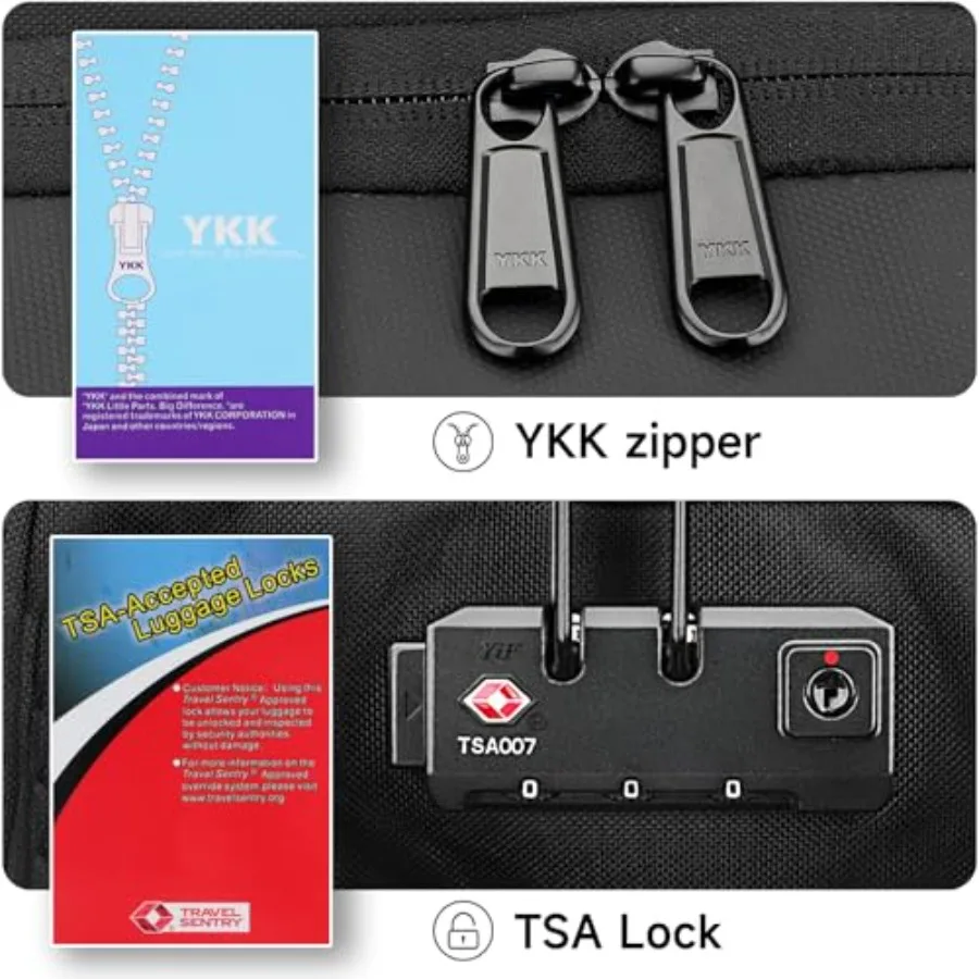 حقيبة ظهر للسفر 3 في 1 حقيبة ظهر تحمل على الطيران معتمدة من حقيبة منتج شخصية مقاومة للماء مع حقيبة ظهر قابلة للفصل بعروة إضافية #2