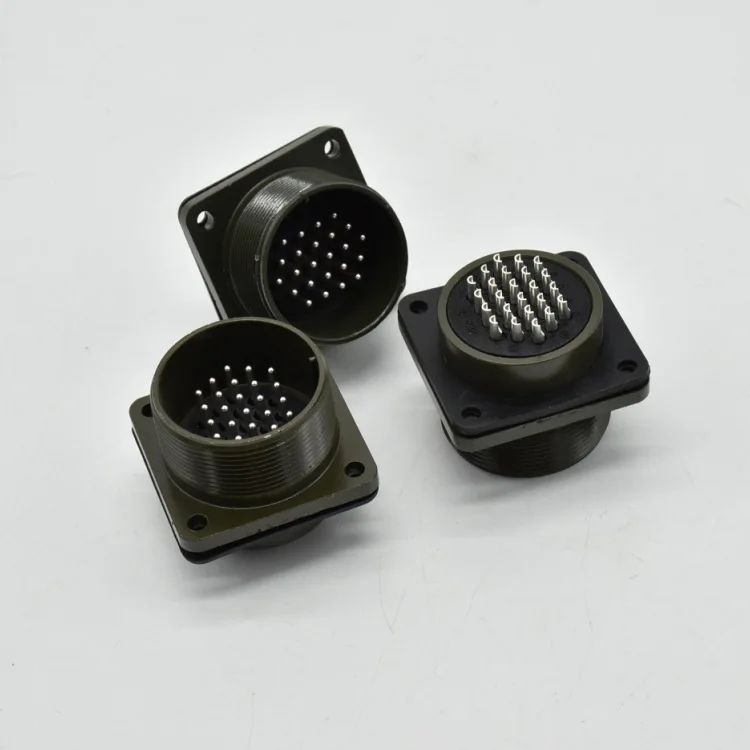 High quality aviation plug MS3102A24-28P square plate fixed socket connector - replacing DDK Electronic Accessories & Supplies