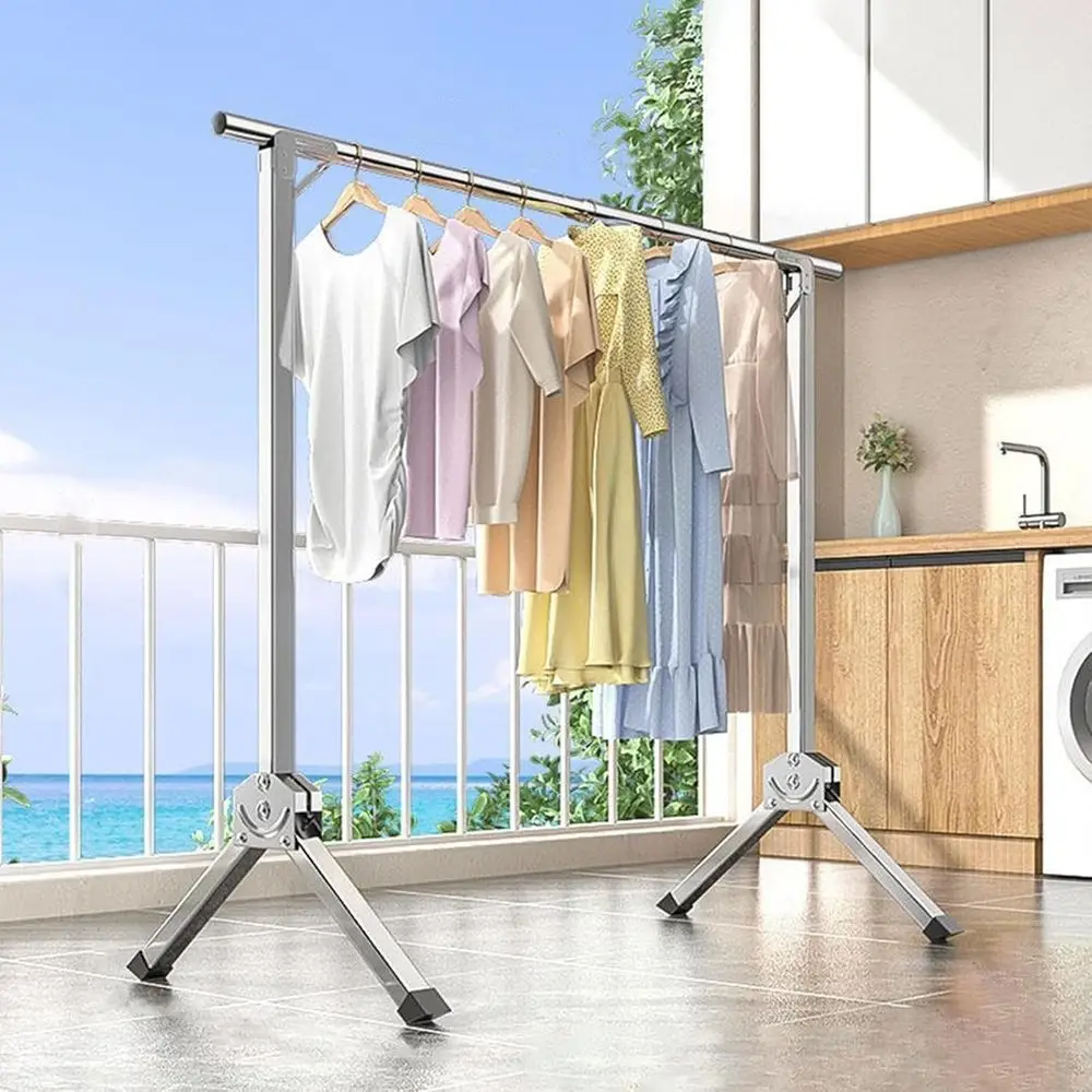 

Compact Folding Clothes Drying Rack - Space-Saving Laundry Stand for Easy Use and Storage