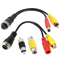 Ownice 4Pin Aviation Head Male/Female to RCA AV/Female DC Multiple Cable Plug Adapter Converter For Car Rear Camera Monitor