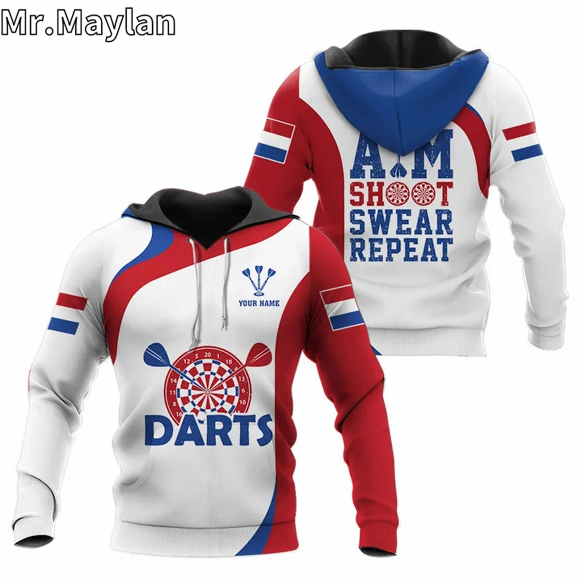 Netherlands Darts 3D Personalized Apparel Jacket Men/Women Hoodie Unisex Casual Streetwear Sweatshirt Pullover Sudadera Hombre