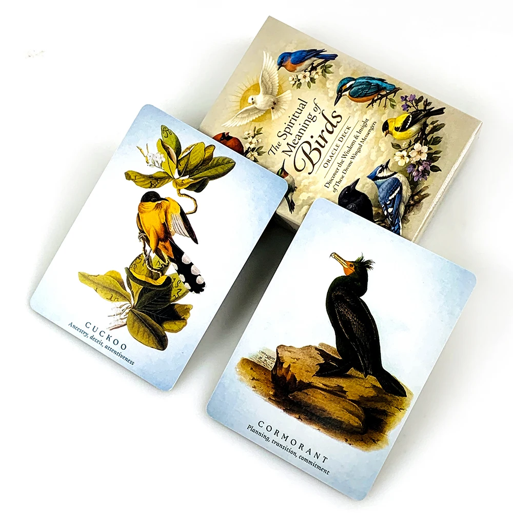 Nouvelles cartes Oracle sur le sens spirituel, 10.2x7.4cm, 50 cartes, découvrez la sagesse et les révélations de ces messagers divins ailés