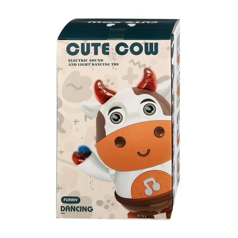 Dancing Cattle Toy Walking Flashing and Music Toy Funny Electric Interactive Toy