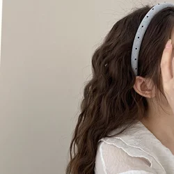 European and American Black Dot Retro Headband Women Girls Hair Bands Elegant Hairband for Holiday Party Hair Accessories