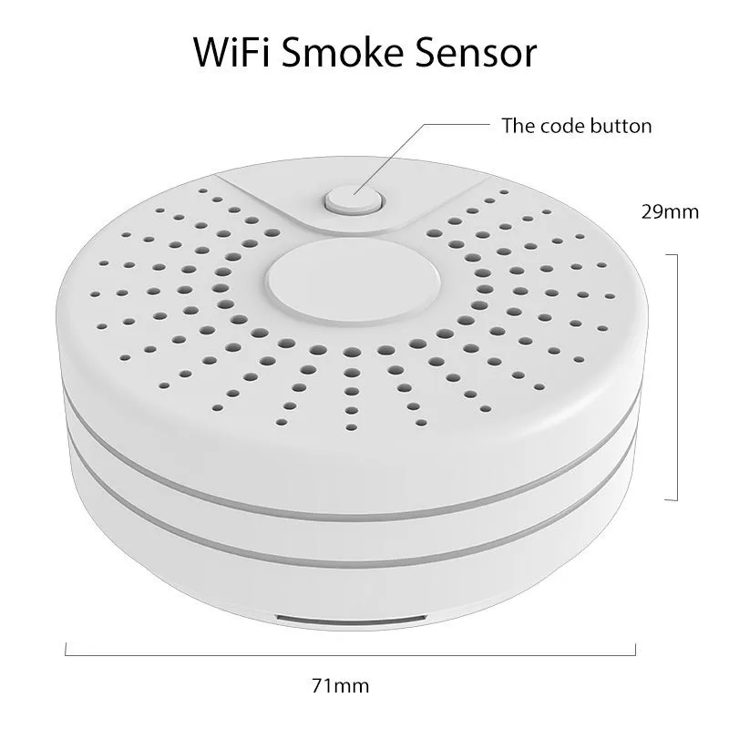 Tuya واي فاي الدخان إنذار الحريق حماية الدخان كاشف الدخان مزيج إنذار الحريق نظام أمن الوطن رجال الاطفاء