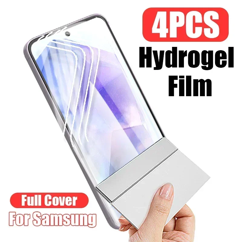 4PCS Hydrogel Film For Samsung A55 A15 A35 A25 A52 A14 A54 A34 A53 A33 A13 A32 A52S 5G S24 S23 S22 S21S20 Ultra Screen Protector