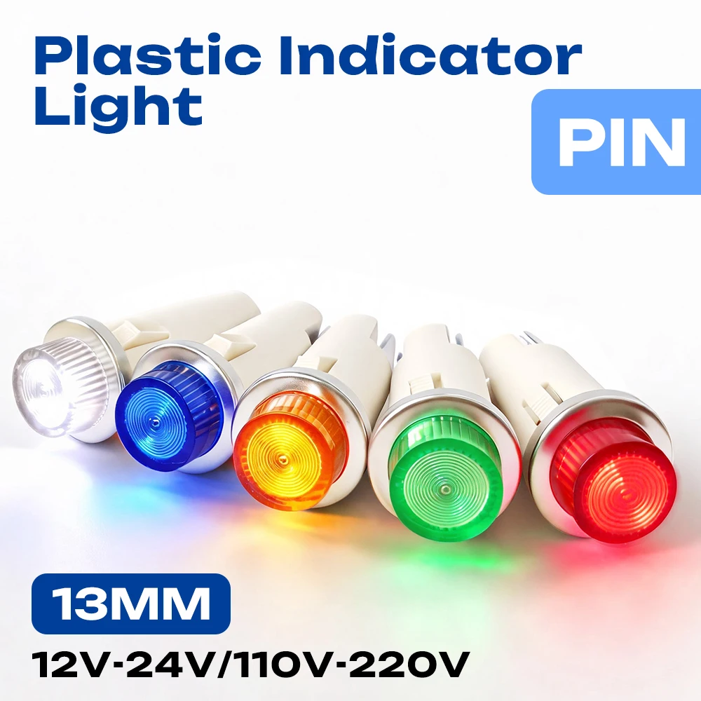 filn-5-pecas-luz-indicadora-plastica-convexa-de-encaixe-13mm-12v-24v-220v-lampada-piloto-led-com-pino-para-carro-barco-casa