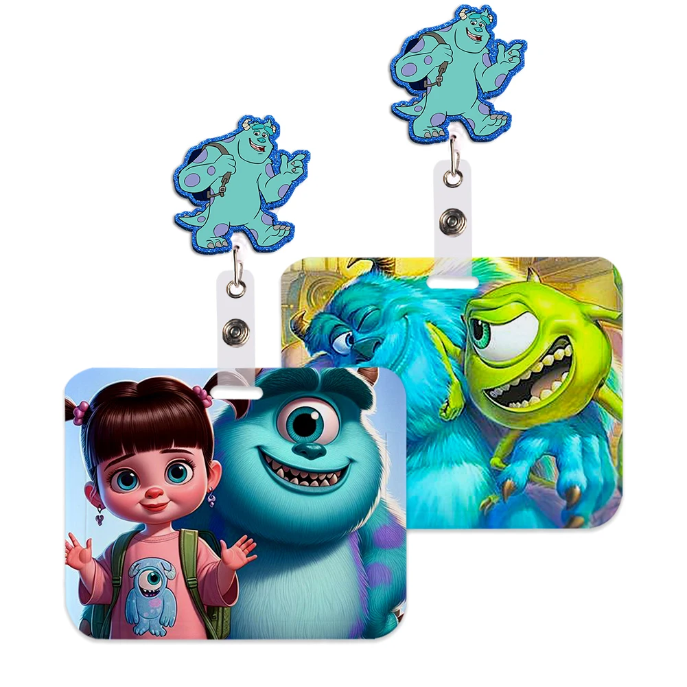 Disney Monster University Horizontal Lanyards Id Badge Holder Strap Work Card Bus Access Card Holder Keychains Accessories