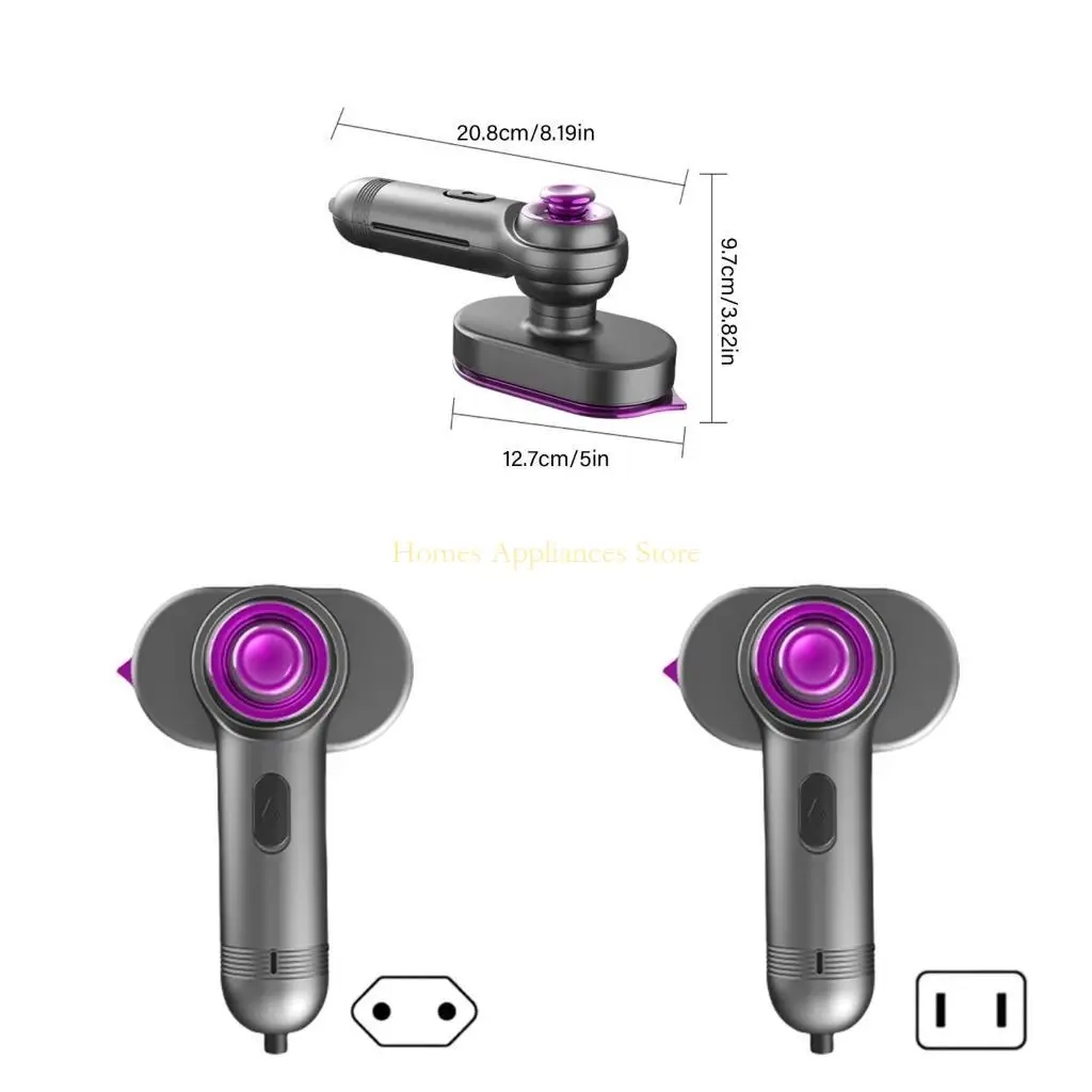 D0AB STEAMER HƯỚNG DẪN cầm tay cầm tay với tấm bàn ủi có thể xoay được và khô