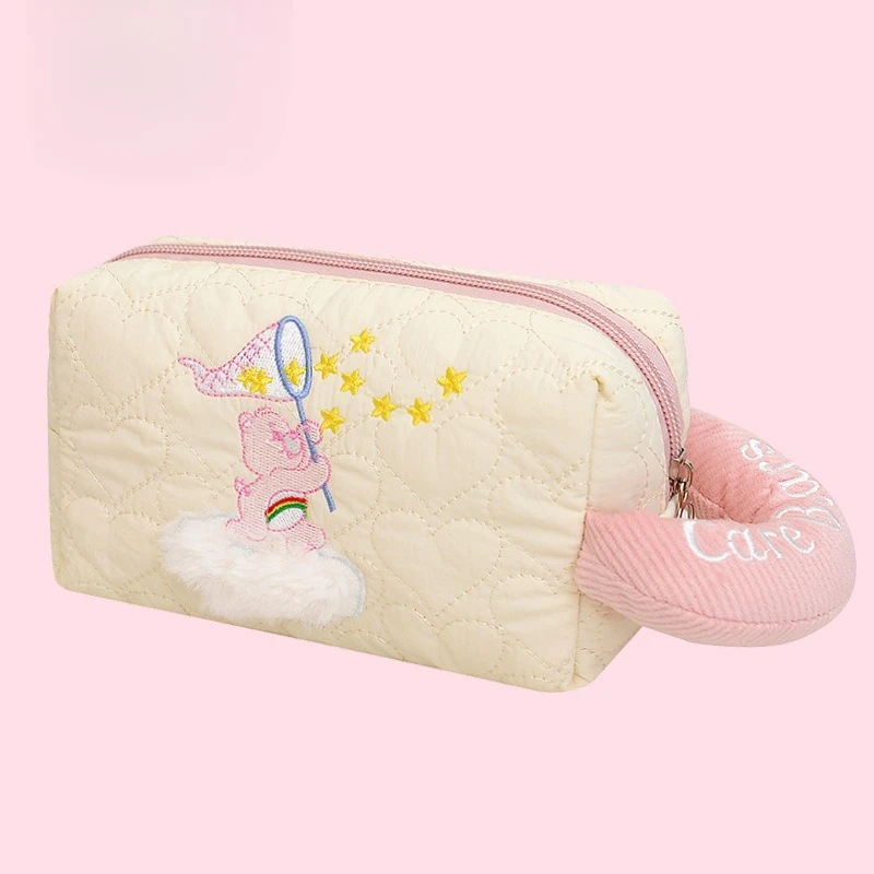 

New Cartoon Care Bears Wrist Bag Carebears Cloud Series Exquisite Patterns Doll Cosmetic Bag Hand Bag Mobile Phone Storage