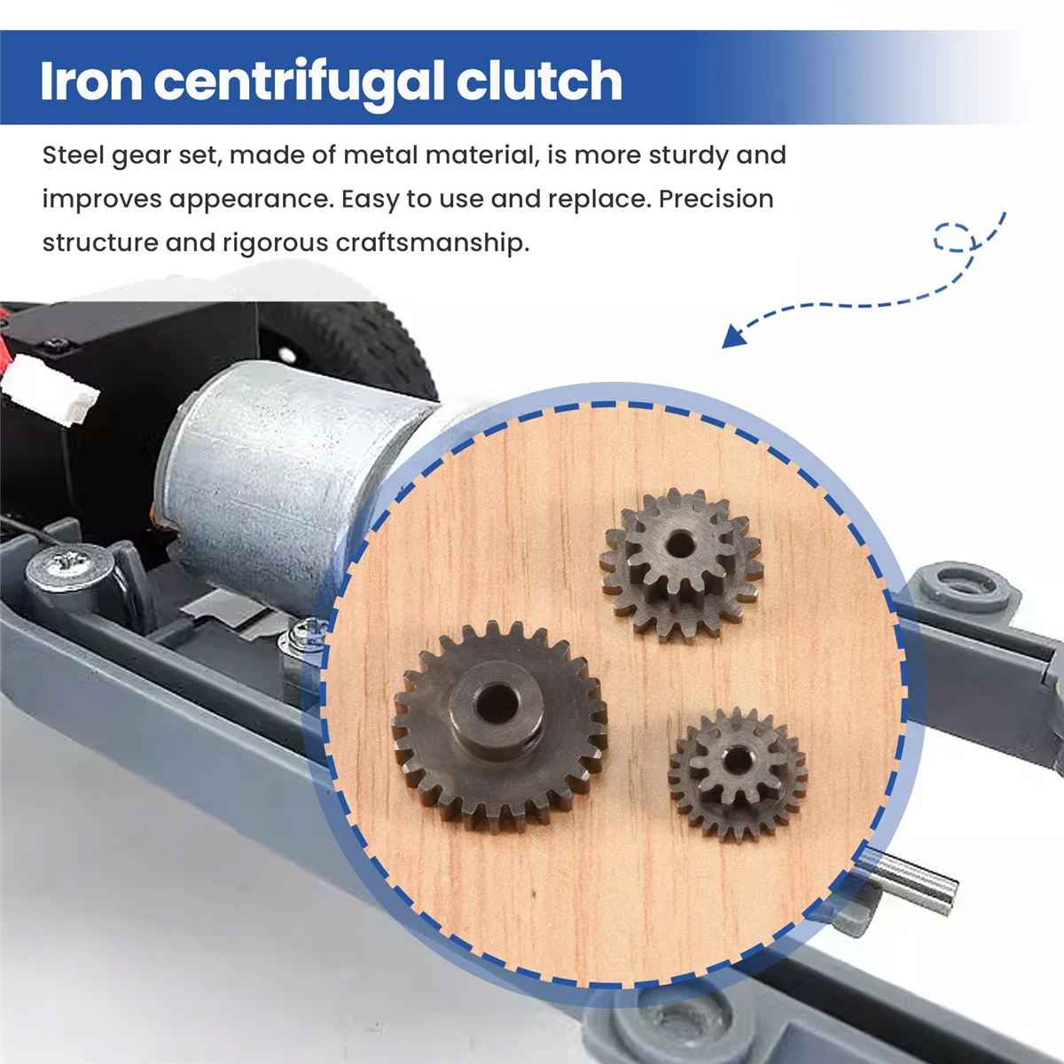 ترس نقل معدني مع علبة تروس محورية ، مجموعة تروس فولاذية لسيارة WPL D12 RC ، قطع غيار وملحقات ترقية