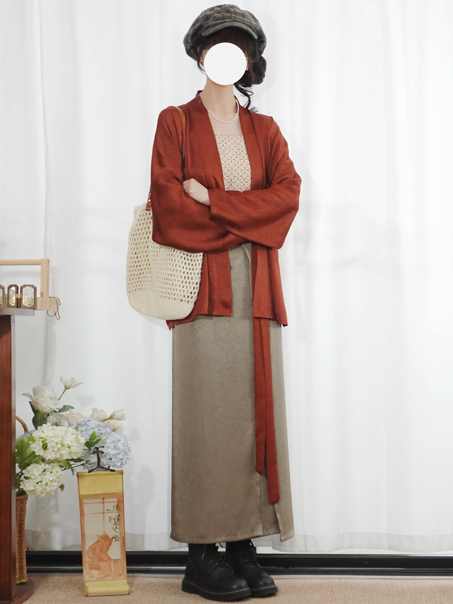 

Комплект Dreamsanta Hanfu в стиле династии Сун: улучшенная юбка-полусолнце для полных женщин, повседневная, летняя, хлопковая, в старинном стиле