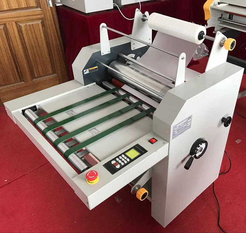 Semi-automatic 490mm laminating machine with big steel roller