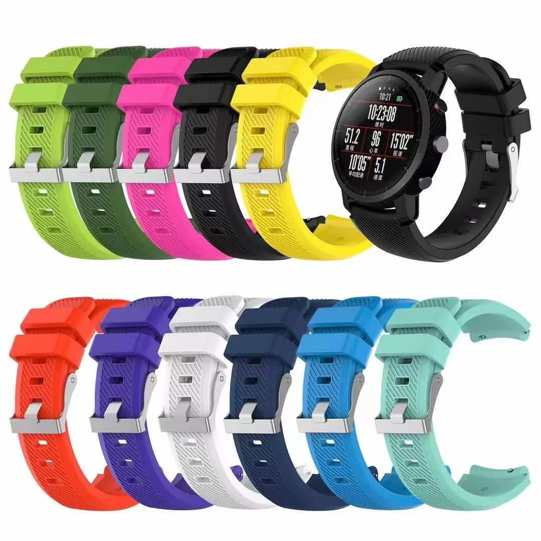 

Soft silicone Strap For Samsung Galaxy Watch 3 For Huami Amazfit Stratos Watch 2 Replacement WristBand 20/22MM