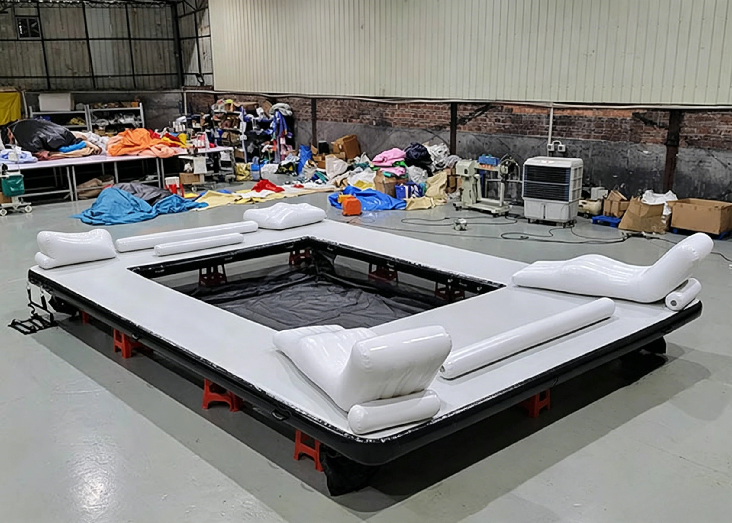 Heavy Duty Inflatable Floating Dock Water Platform Floating Island for Swimming Fishing Yacht Marina Inflatable Floating Dock