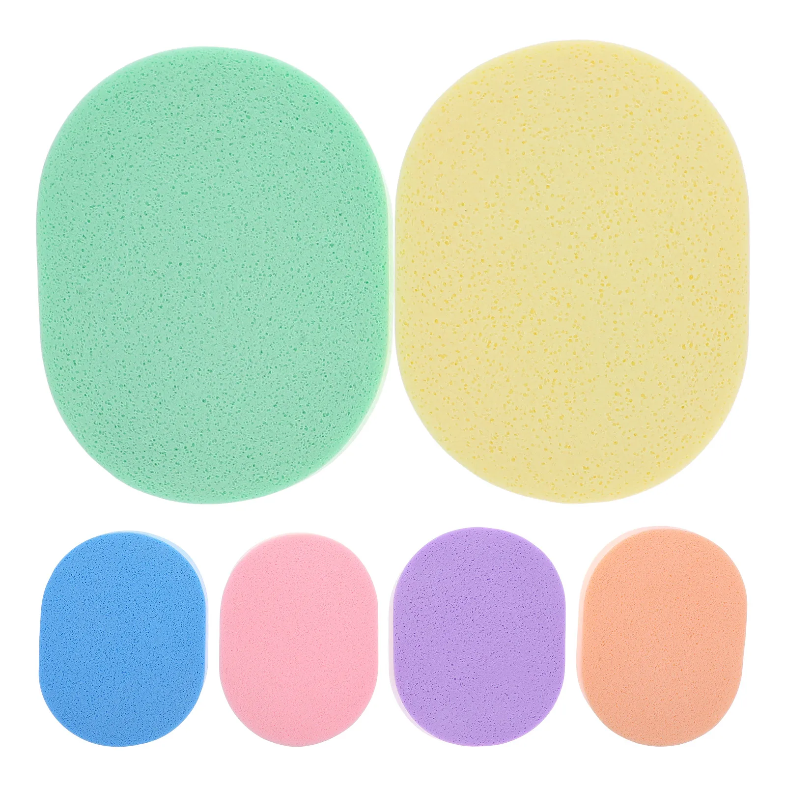 

6pcs Facial Cleansing Sponges Soft Reusable Beauty Tools PVA Exfoliating Pads Face Skincare Compact Lightweight Absorbent