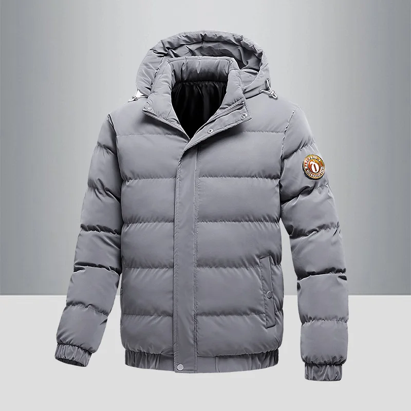 Manteau pour homme, manteau matelassé d'hiver, veste d'hiver chaude 2024, manteau matelassé à capuche chaud avec manteau matelassé en cachemire M-4XL