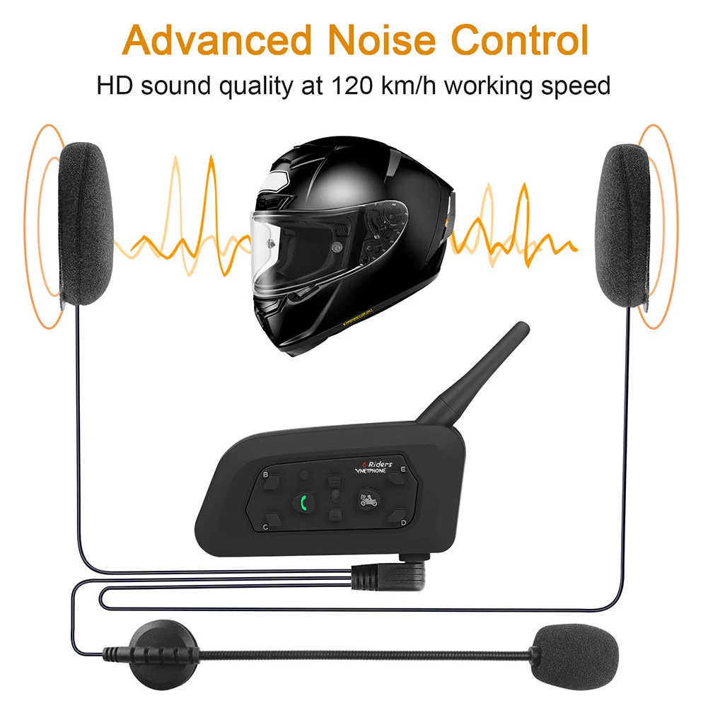 Helmet Interphone Bluetooth-Compatible Motorcycle Intercom Earphone BT Speaker Plug Earphone for V4 V6 Headset