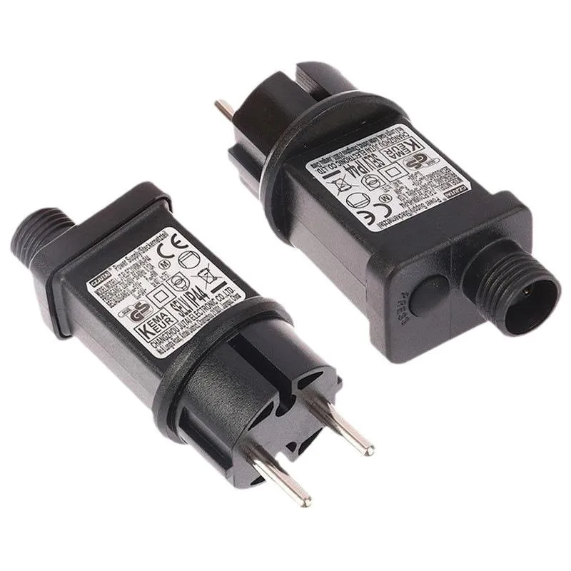 Wtyczka zasilająca US/EU do lampki sznurkowej, adapter wtyczki JT-EL/FC24V3.6W-H1-IP44 24V, 31V z 8 trybami