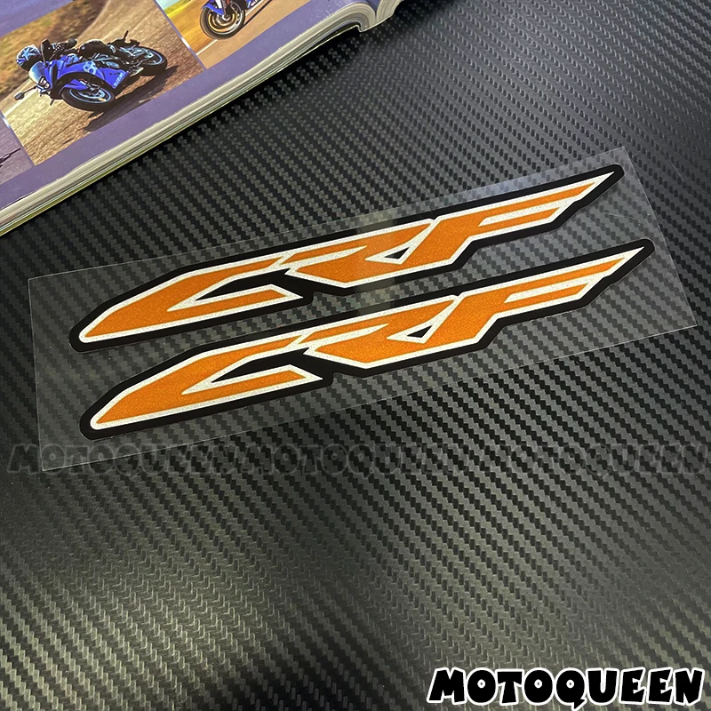 For Honda CRF 250F 250L 300L 450X 450R 1100 CRF450 Motorcycle Fairing Body Side Emblem Logo Decor Reflective Decals Stickers