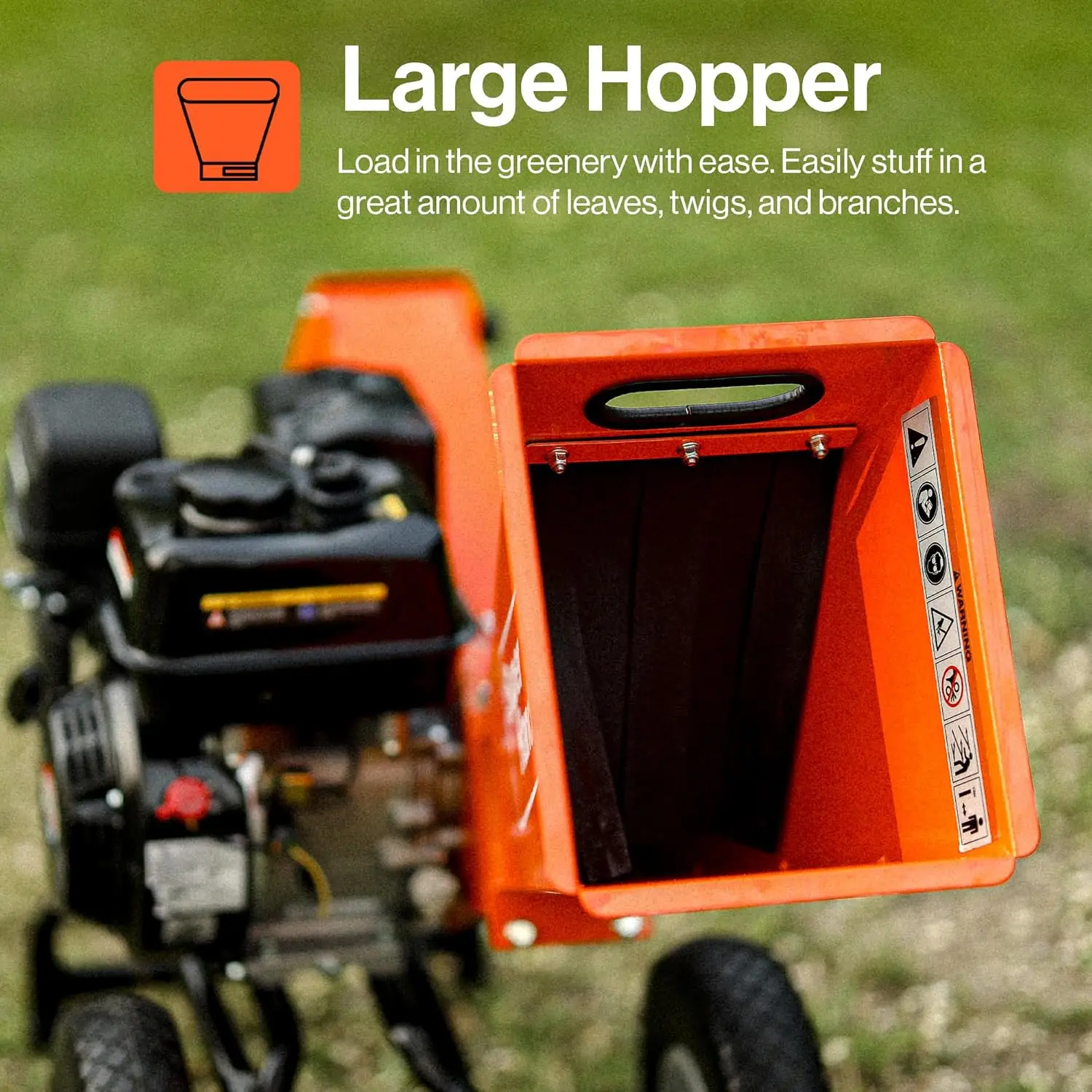 Wood Chipper Shredder 7HP Engine Heavy Duty Compact Rotor Assembly Design 3" Inch Max Capacity Aids in Fire