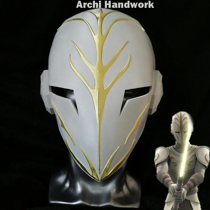 

Арчи Ручная работа Маска храма джедая Чужой лицевой части Маскарад Хэллоуин Косплей