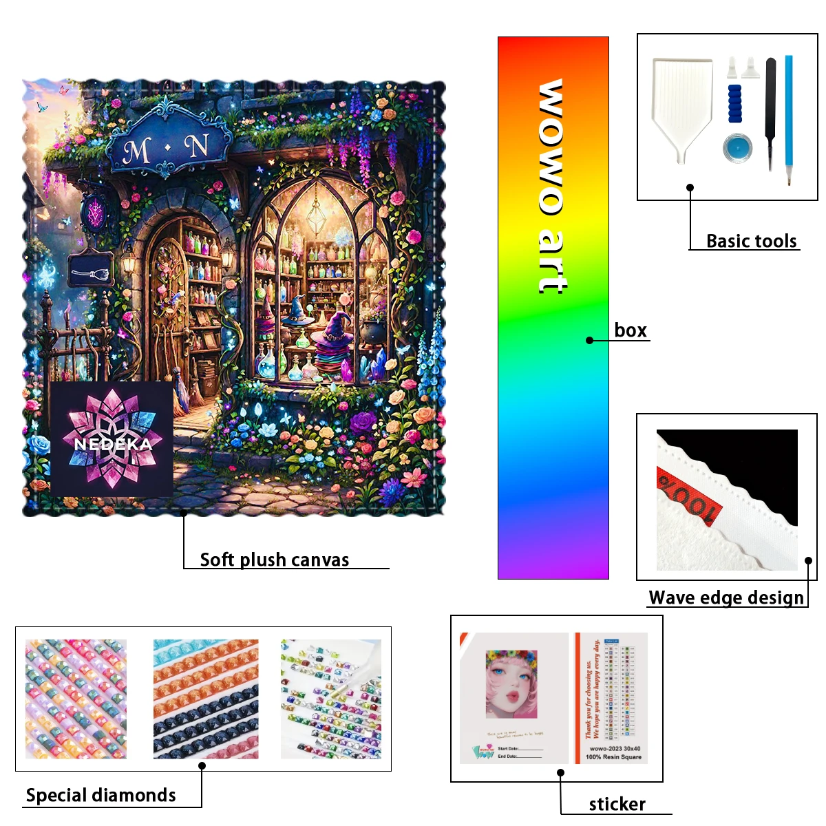 

【NEDEKA_ Diamond Art】Witch's Pharmacy AB Rhinestone FD Rhinestone Perfect Resin Diamond