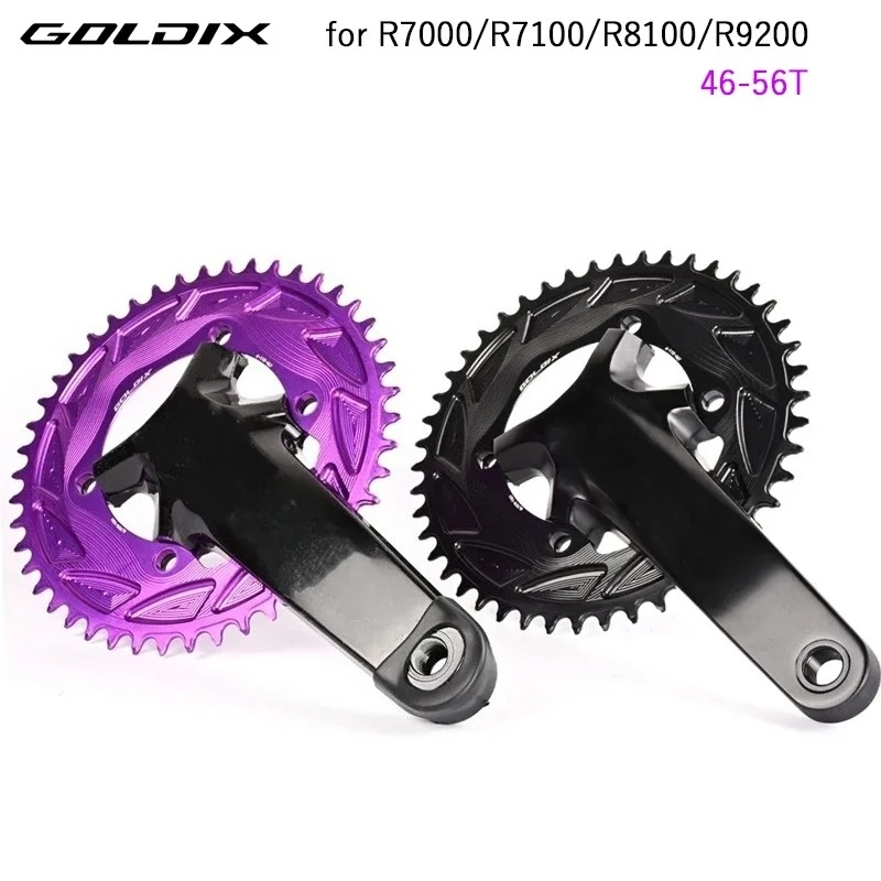 

GOLDIX 110BCD Road Bike Chainring - 46T/48T/50T/52T/54T/56T for Shimano R7000/R8000/R9200, 12/11/10/9/8 Speed Sprocket