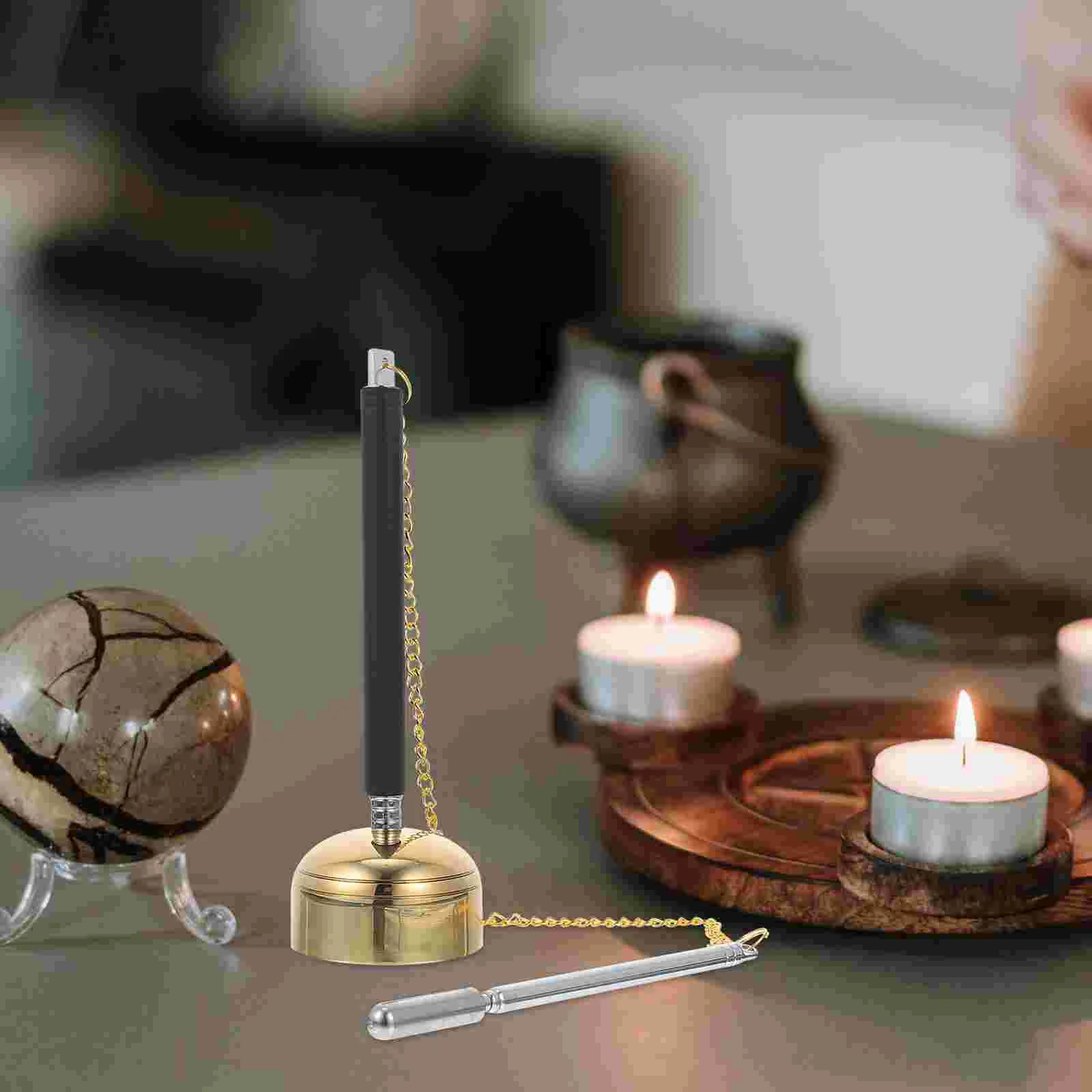 

Telescopic Chime Silver Instrument Praying Ring Flexible Brass Buddha Utensil Temple Dharma Ritual