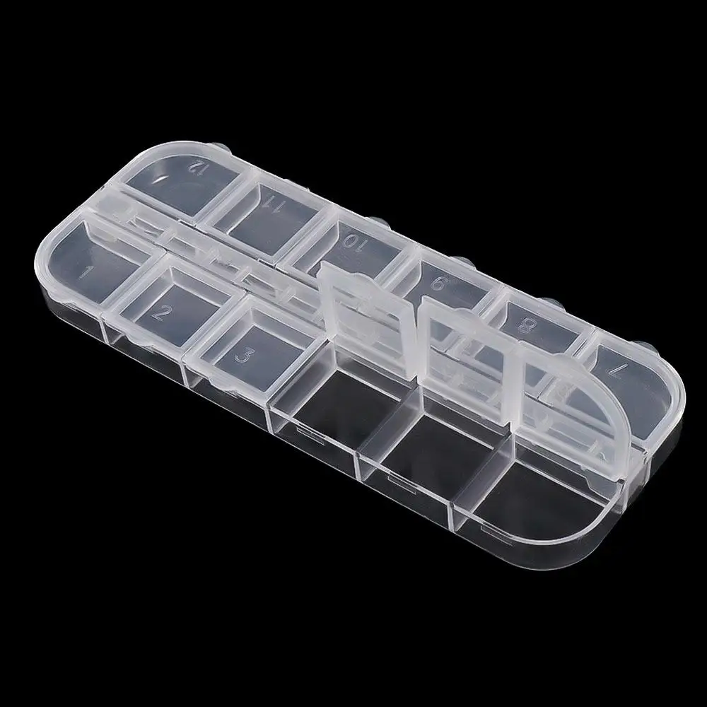 Boîte de rangement pour breloques pour Nail Art, accessoire de manucure, strass, organisateur de bijoux, mallette vide, boîte de rangement