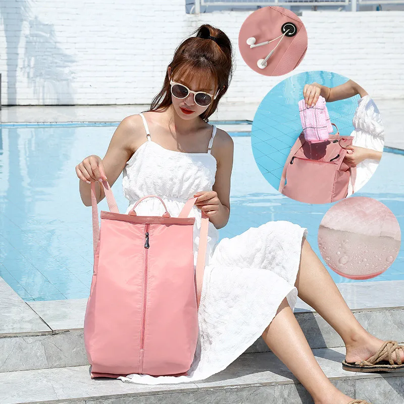 

Waterproof Sports Bag Women Gym Storage Wet Swimming Outdoor Ultralight Large Summer Bolsa For Towels Accessory Beach Backpack