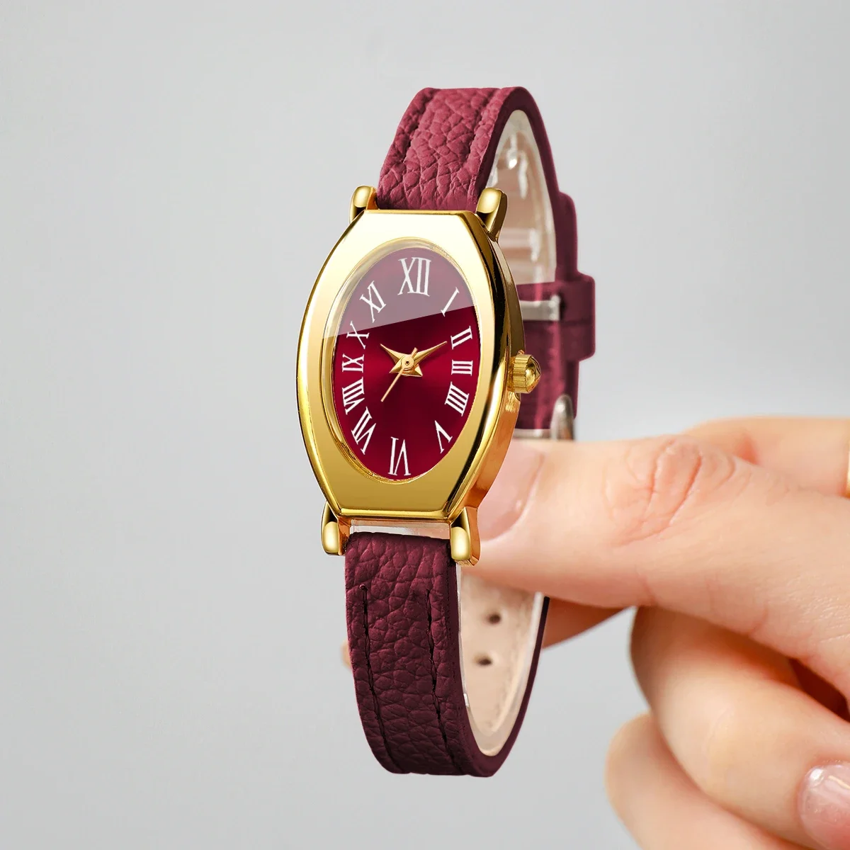 Elegant Roma Dial Women Quartz Watch Ultra-thin Leather Strap Ladies Wristwatches Clock Gift Relogio Feminino Without Box