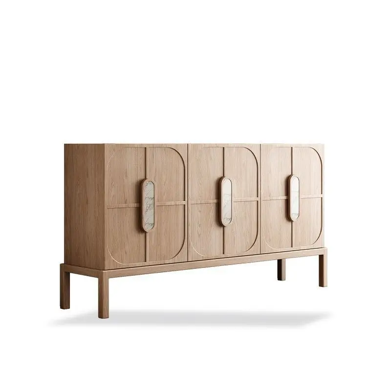 

Medieval solid wood porch cabinet, black walnut dining side cabinet, retro locker, living room, new Chinese storage locker