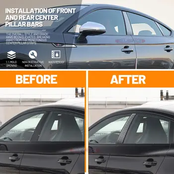 適用於馬自達3 Axela BP GS GT 2020-2023 2021 2022 碳纖維車窗門柱飾條 BC 柱蓋裝飾貼紙 6 最佳銷售 馬自達3車門飾條 - №1