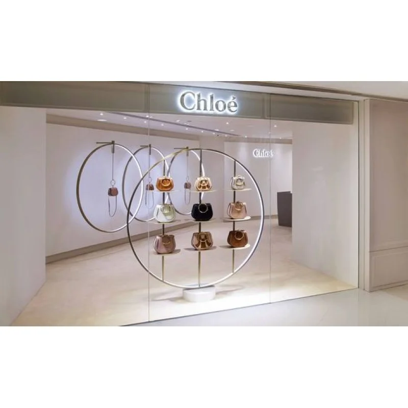 Custom, Bag Shop Interior Design Bag Shelf Display Rack with Led