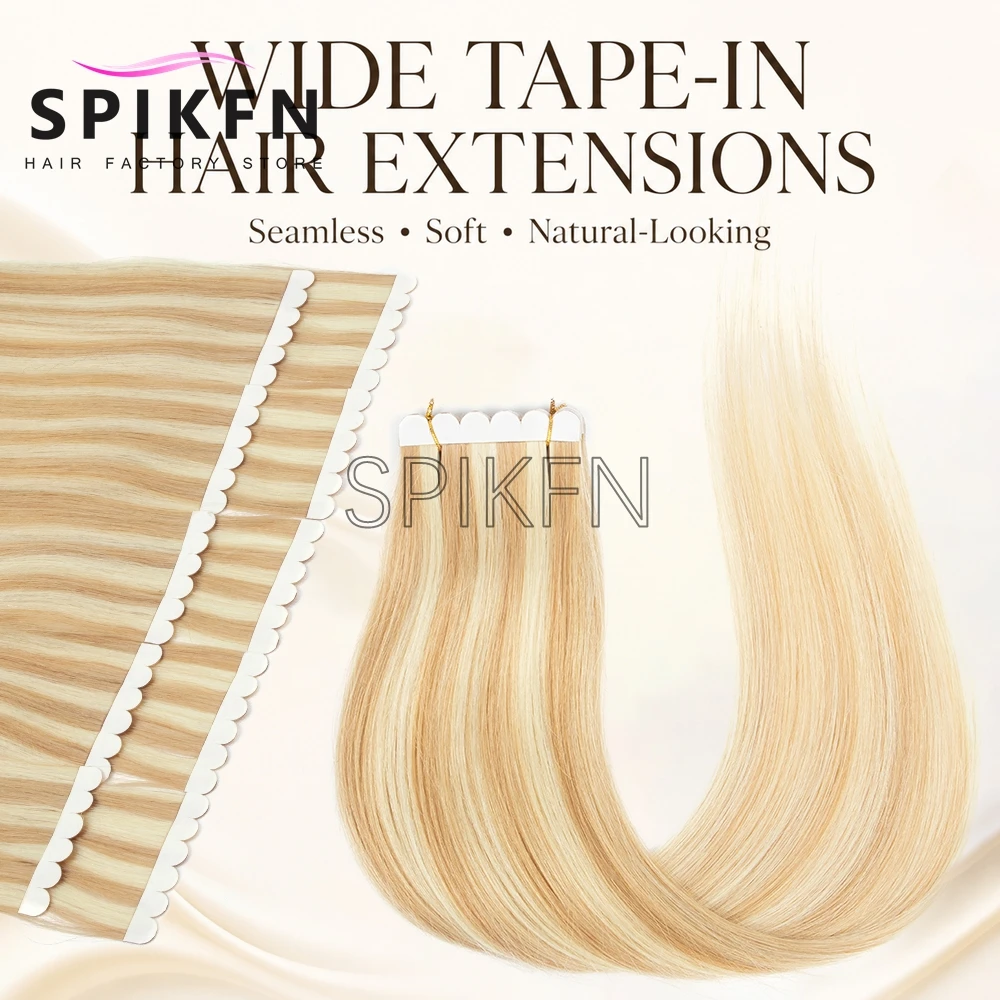 10pcs Highlight Blonde Butterfly Tape in Human Hair Extensions 18 inches 40g/pack Seamless Invisible PU Skin Weft Tape Hair