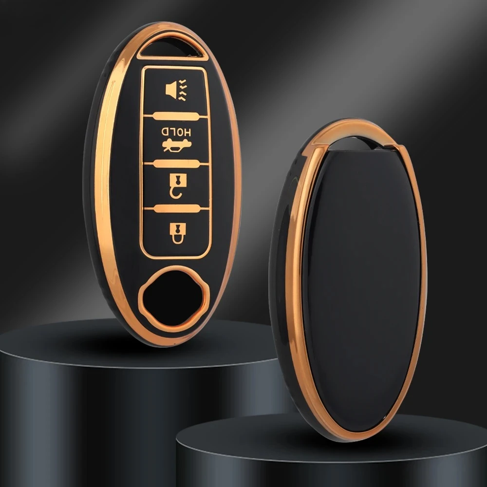 

Чехол для автомобильного ключа из ТПУ с 4 кнопками, брелок для NISSAN Maxima Altima Versa Sentra Sunny Sylphy Teana Qashqai X-Trail Juke