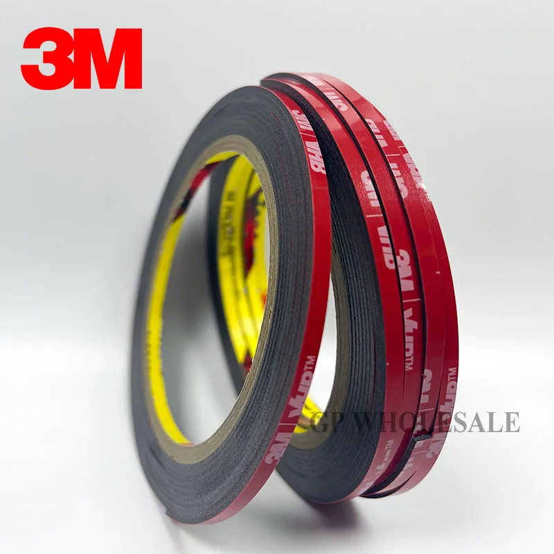 Venta al por mayor 5 rollos 3mm de ancho 3M VHB 5952 cinta adhesiva de espuma acrílica de doble cara cinta de montaje resistente 3 metros