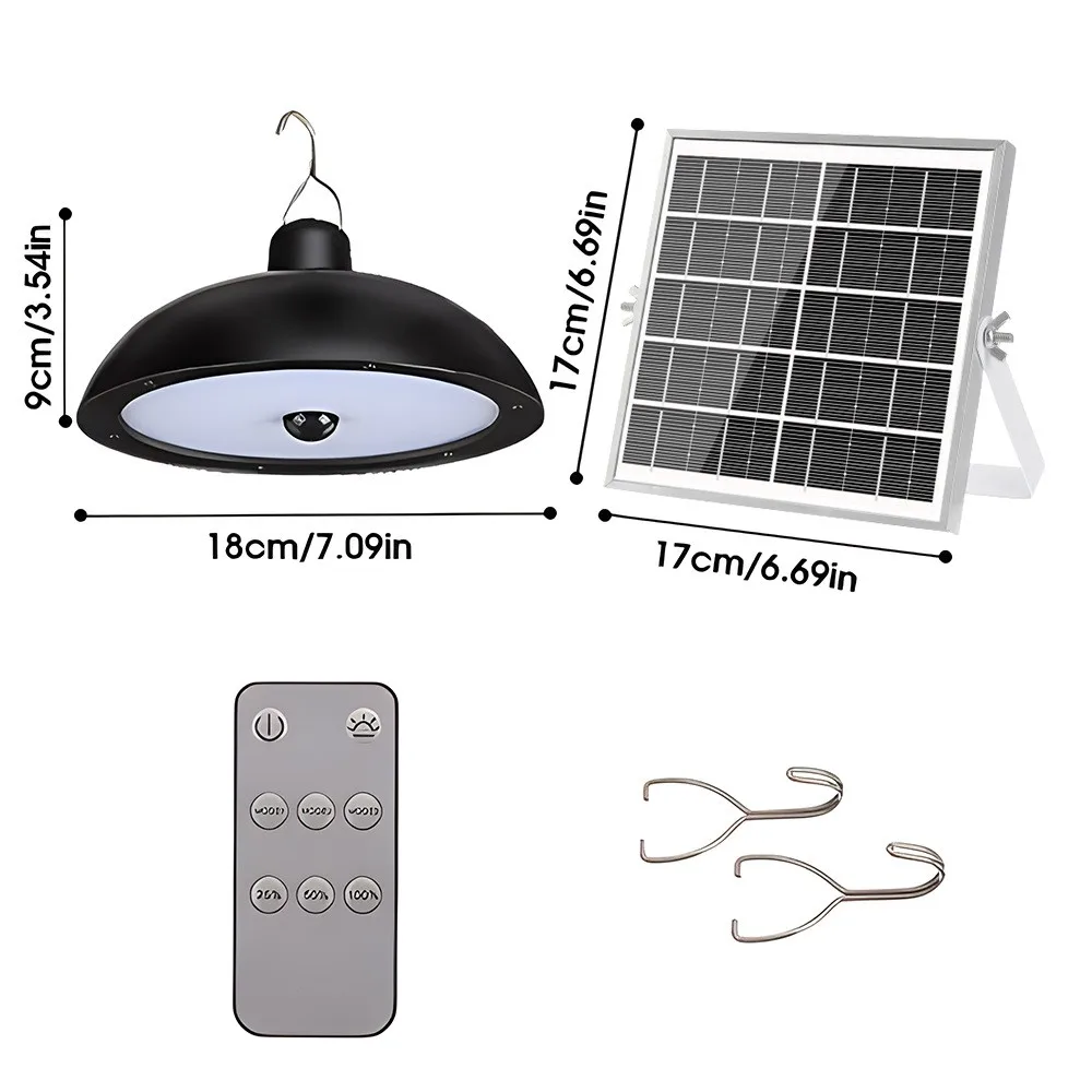 Lampade a sospensione solari da 3.5W con sensore capannone lampada da interno a distanza diurna disponibile per Garage fienile luce esterna ad energia solare