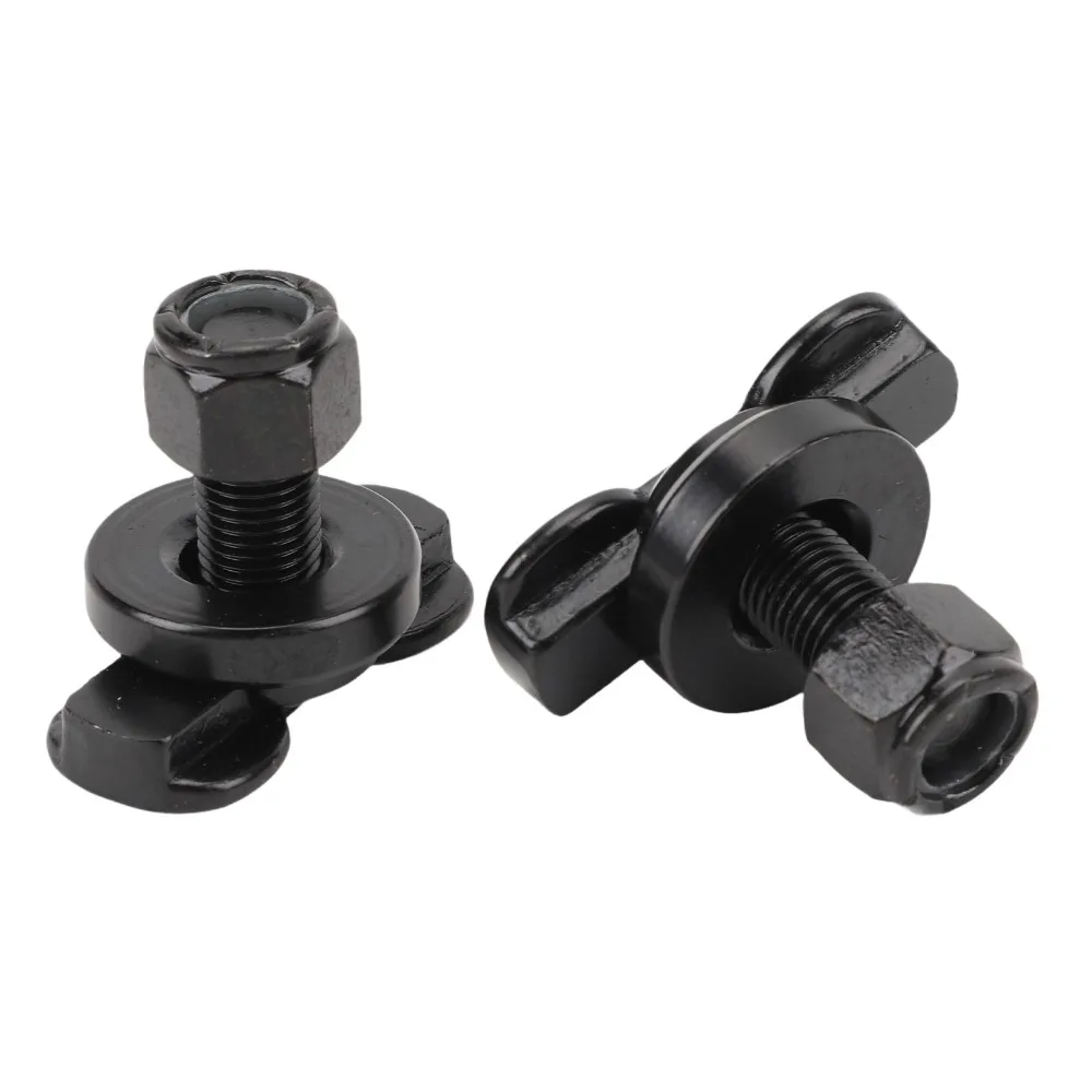 

2PCS Stud Fitting Black L Track Stud Fitting Carbon Steel Galvanized Threaded Studs L Track Double Lug Truck Bed