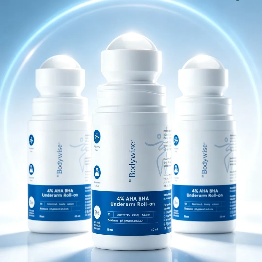 AHA BHA Roll On Deodorant Underarm Antiperspirant Exfoliating Brightening Fragrance Essence Body Care for Sensitive Skin 50ml