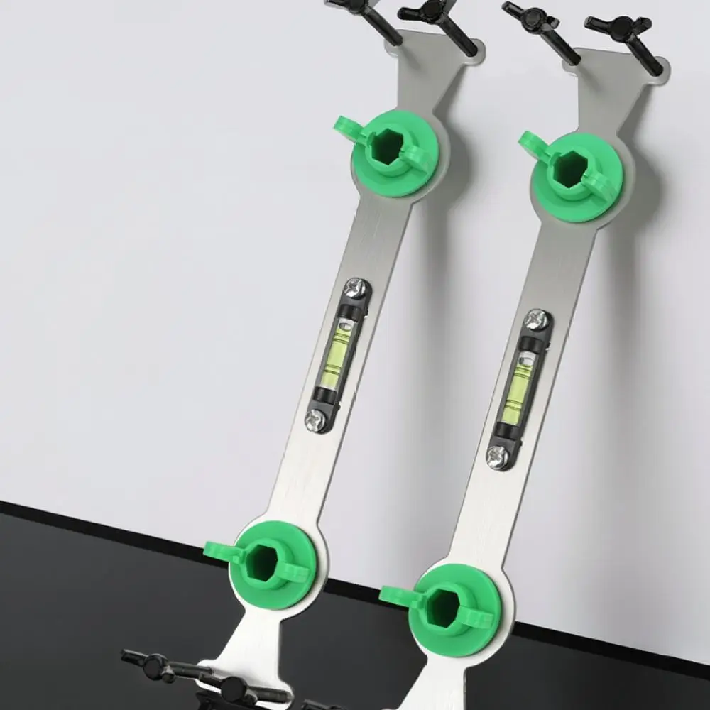 Adjustable Stainless Steel Shower Mixer Leveling Tool Water Pipe Alignment Gauge Bathroom Plumbing Installation Fixer