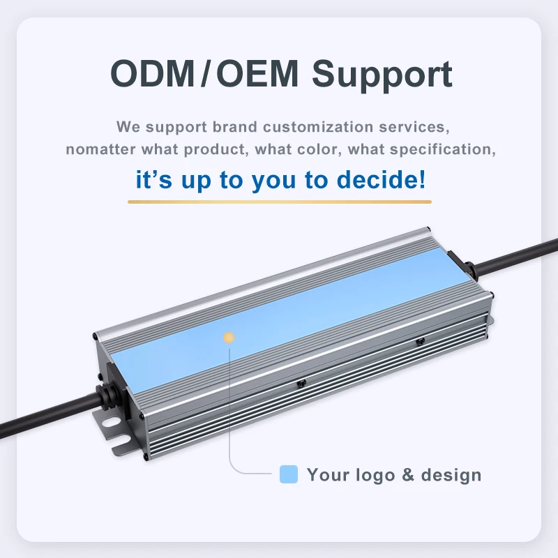 UL PFC Universal Input Voltage IP67, 90V‑264V High Power Factor Waterproof Switching LED Power Supply, 12V 24V CV LED Driver
