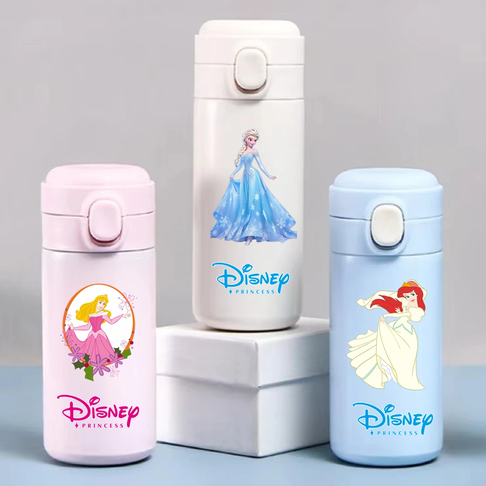 Disney Prinses Roestvrijstalen Waterbeker Lekvrij Vacuüm Thermos Beker Reizen Draagbare Cartoon Kinderen Drinkbeker Kids Cadeau